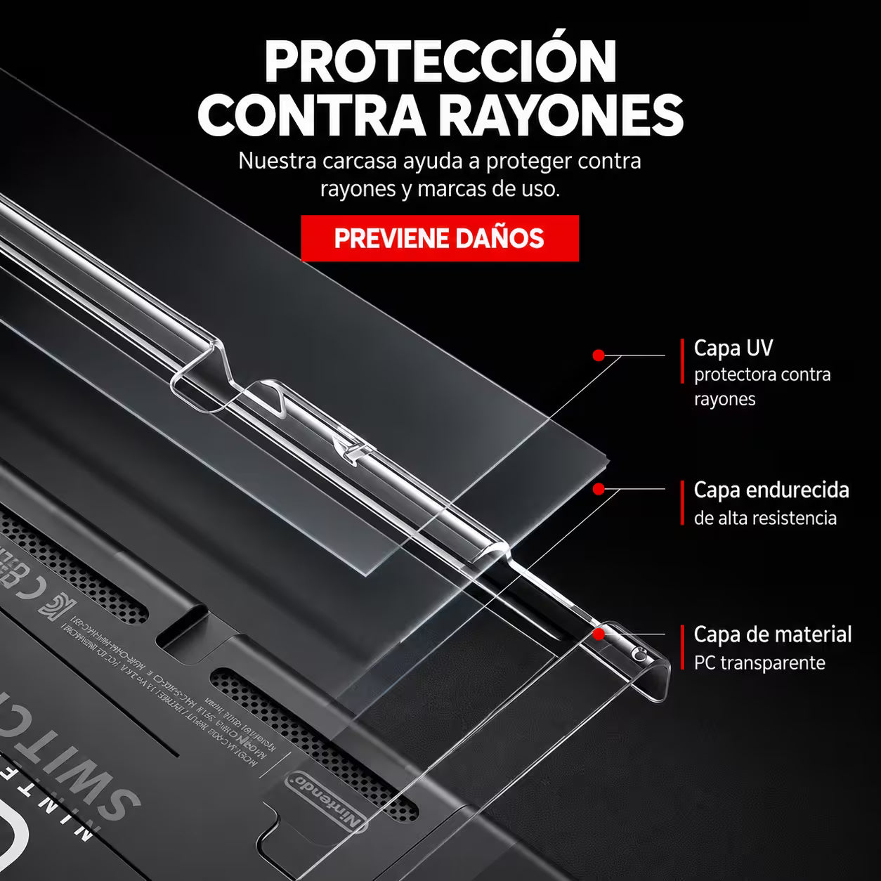 Funda Acrílica Transparente Nintendo Switch y Joy-Con – Protección PC Crystal