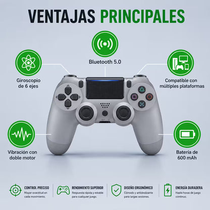 Control Genérico Inalámbrico PS4 - Edición Camuflado Rojo | Bluetooth Vibración Dual PlayStation 4