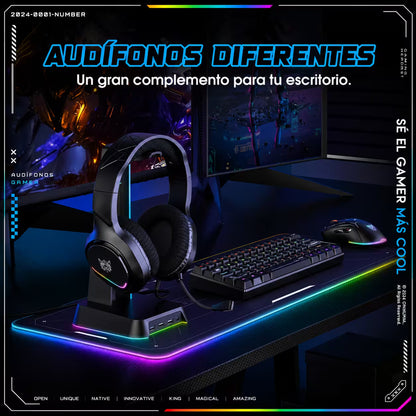 Diadema Gamer ONIKUMA X31 RGB Negra – Drivers 50mm | Mic Flexible 360° | Cable 2.1m
