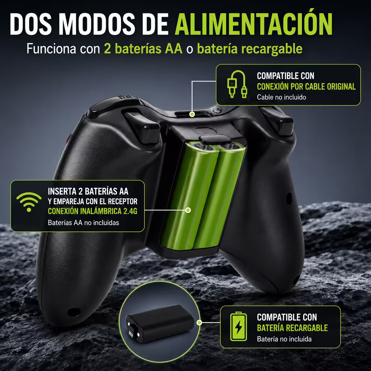 Control Genérico Inalámbrico Xbox 360 - vista 6 control gamer