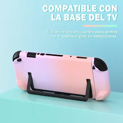 Carcasa Protectora Nintendo Switch 2 | Acrílica Degradado Rosado y Lila