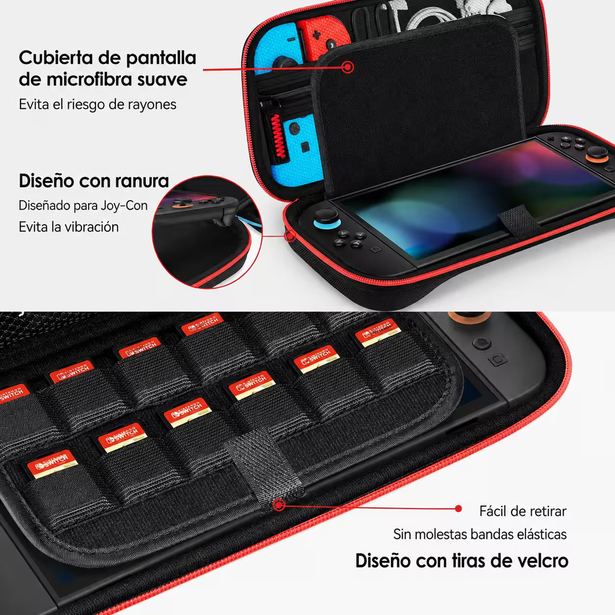 Estuche de Transporte Nintendo Switch 2 | Rígido Don't Touch Me Negro