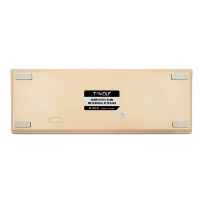 Teclado mecánico para juegos T-Wolf T60 60% RGB con cable GRIS-HABANO