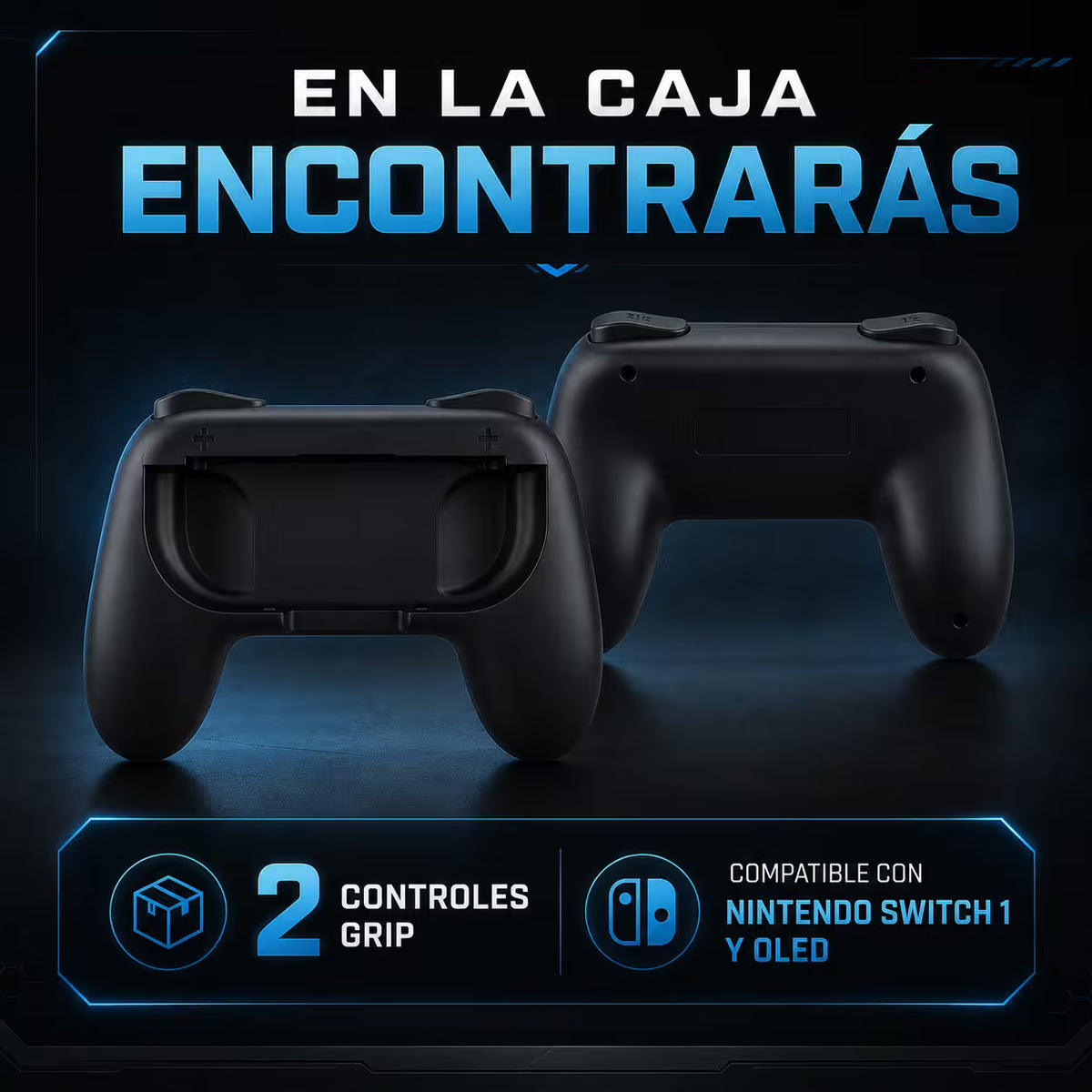 Soporte Controller Grip para Joy-Con Nintendo Switch | Ergónomico Antideslizante