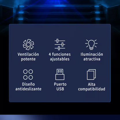 Base Cargadora y Refrigerante DOBE para PS4 | Ventilador + Carga Dual | PS4, Slim y Pro