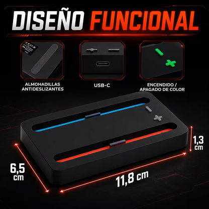 Base de Carga Joy-Con Nintendo Switch 2 - Charging Dock Dual LED USB-C Plug and Play