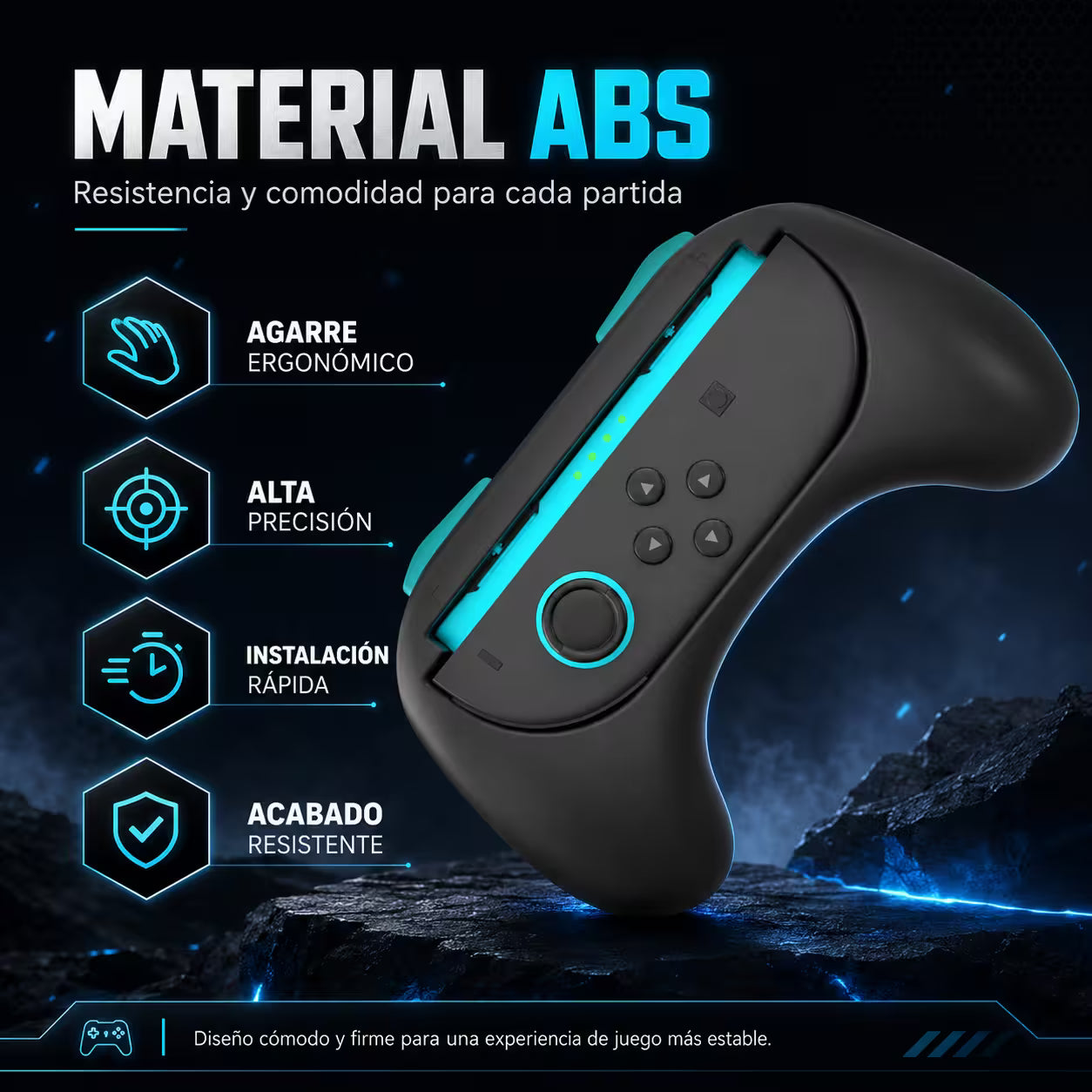 Grip Ergonómico para Joy-Con Nintendo Switch 2 – Par L+R Controller Grip