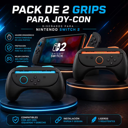 Grip Ergonómico para Joy-Con Nintendo Switch 2 – Par L+R Controller Grip