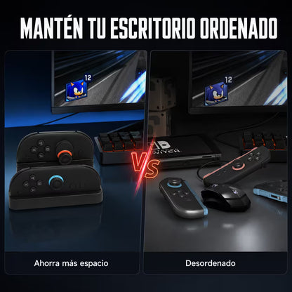Base de Carga Joy-Con Nintendo Switch 2 - Charging Dock Dual LED USB-C Plug and Play
