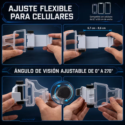 Pinza Soporte Smartphone DOBE PS5 DualSense - Clip Teléfono Móvil Hasta 8" Gaming