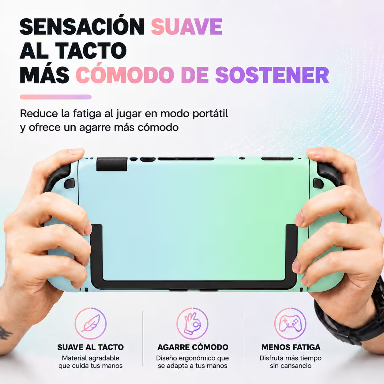 Carcasa Acrílica Nintendo Switch 2 – Degradado Verde Menta & Azul | Split Design