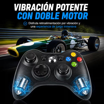 Control Genérico con Cable para Xbox 360 y PC - Vibración Dual USB 1.5m | Ergonómico Windows