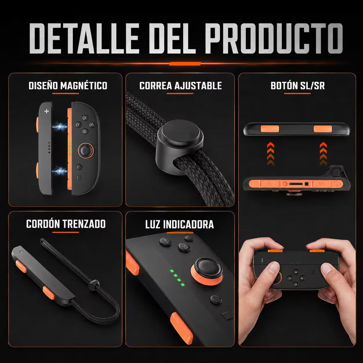 Par de Straps para Joy-Con Nintendo Switch 2 – Correas de Muñeca con Botones SL/SR