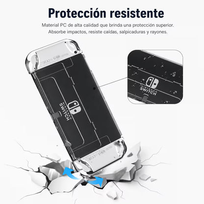 Funda Acrílica Transparente Nintendo Switch OLED – Crystal Case Dock Friendly