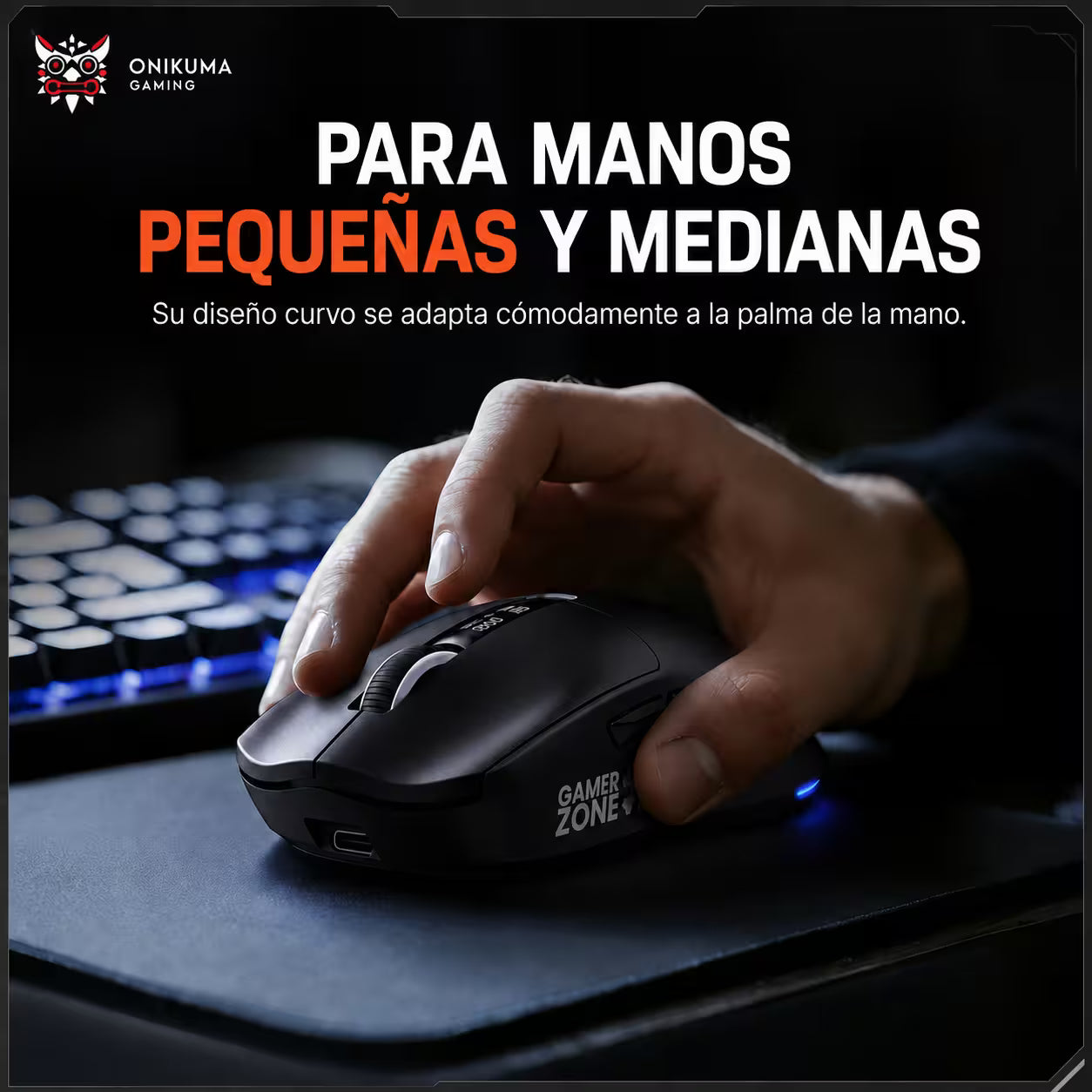 Mouse Gamer Inalámbrico Recargable ONIKUMA DM07 RGB 24000 DPI 1000Hz con Base de Carga