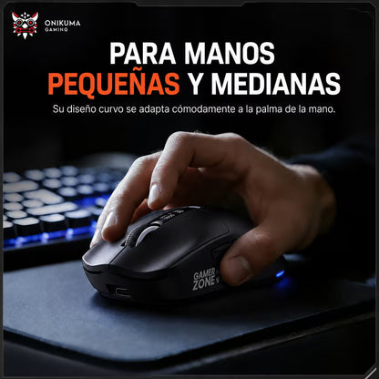 Mouse Gamer Inalámbrico Recargable ONIKUMA DM07 RGB 24000 DPI 1000Hz con Base de Carga