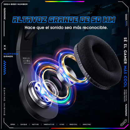 Diadema Gamer ONIKUMA X31 RGB Negra – Drivers 50mm | Mic Flexible 360° | Cable 2.1m