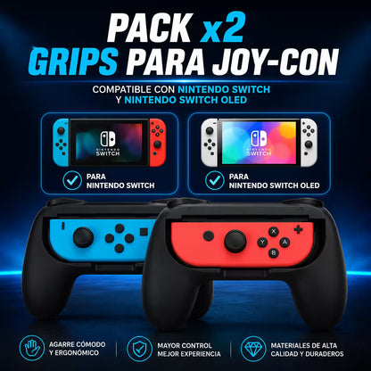 Soporte Controller Grip para Joy-Con Nintendo Switch | Ergónomico Antideslizante