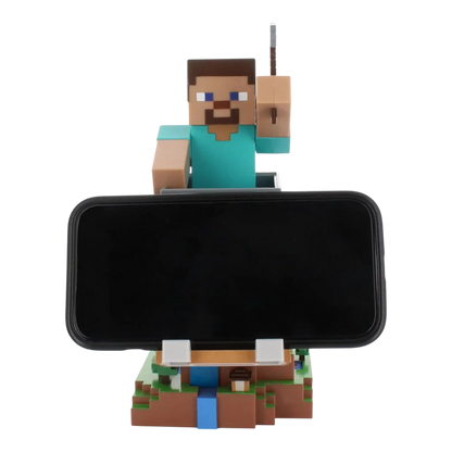 SOPORTE MINECRAFT: STEVE -PARA TU CONTROL O CELULAR  - CABLE GUYS ORIGINAL