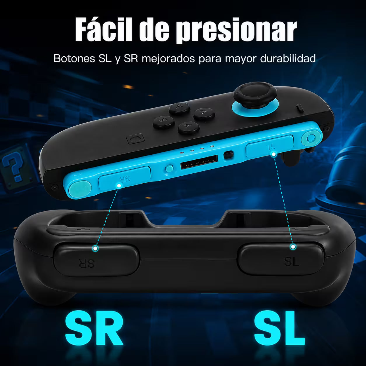 Soporte Controller Grip para Joy-Con Nintendo Switch | Ergónomico Antideslizante