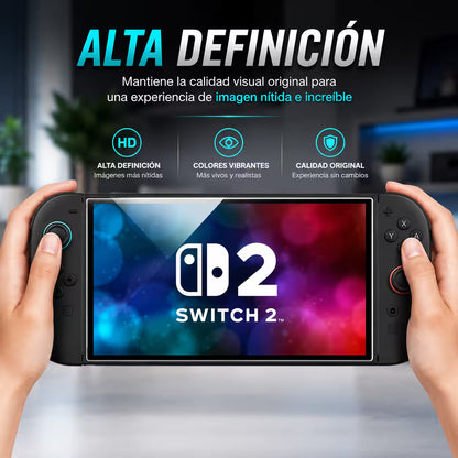 Vidrio Templado Nintendo Switch 2 – Protección 9H HD 99%