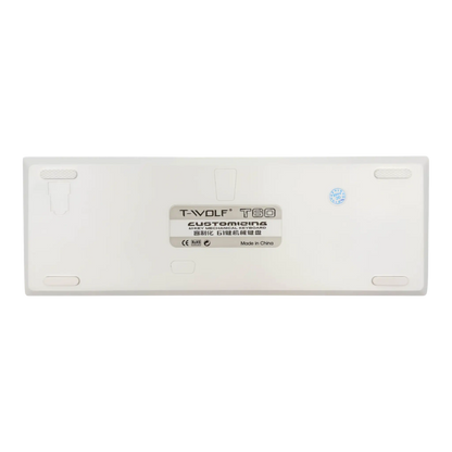 Teclado mecánico para juegos T-Wolf T60 60% RGB con cable BLANCO- AZUL