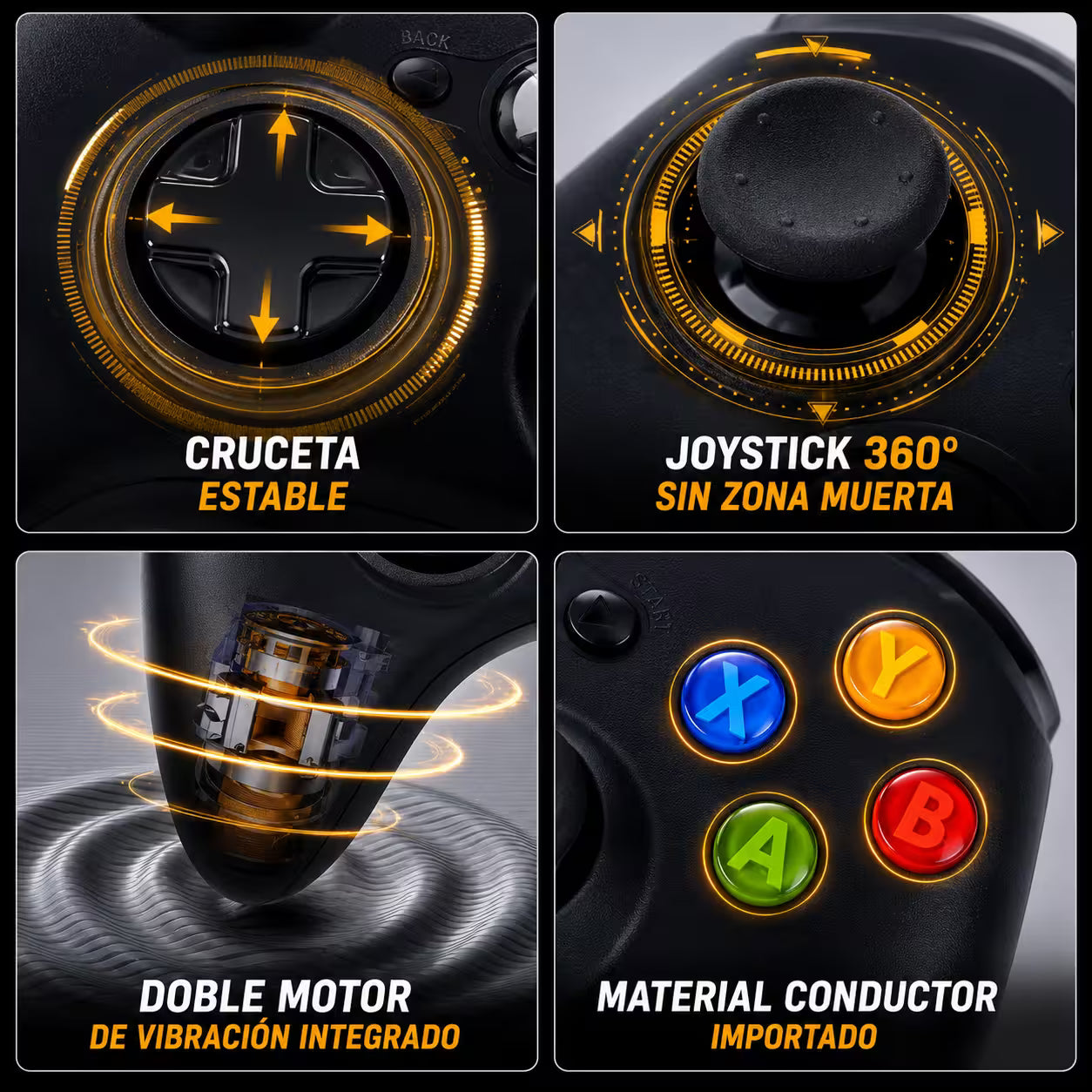 Control Genérico Inalámbrico Xbox 360 - vista 4 control gamer