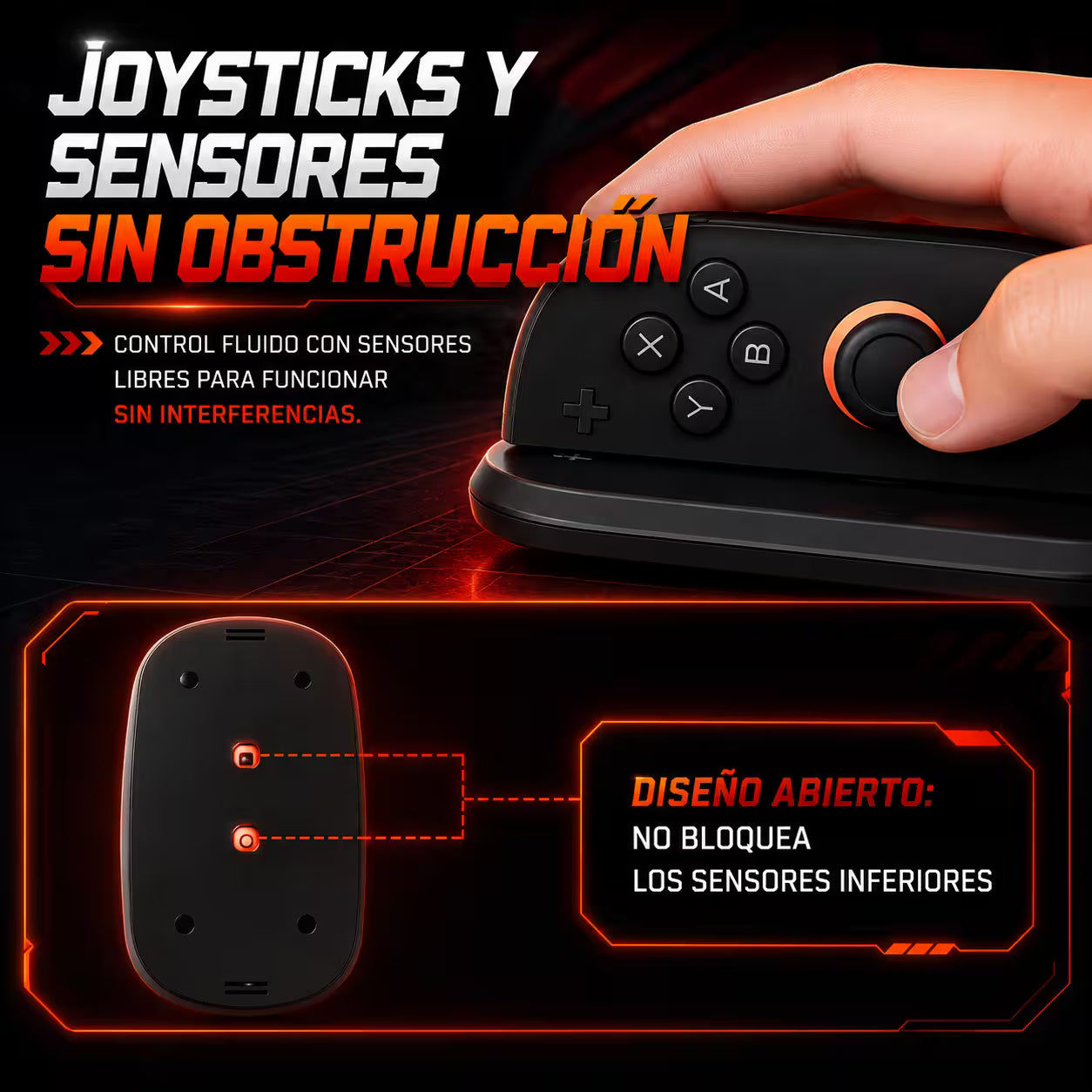 Soporte Joy-Con Tipo Mouse Nintendo Switch 2 - Pack 2 Unidades Magnético Teflón PTFE