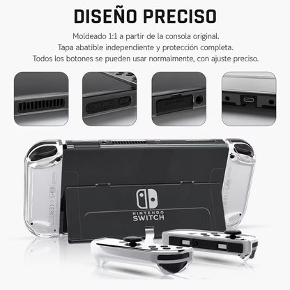 Funda Acrílica Transparente Nintendo Switch OLED – Crystal Case Dock Friendly
