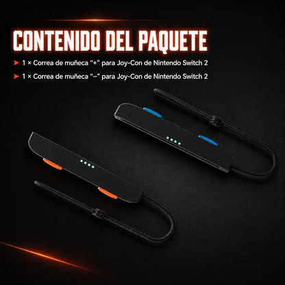 Par de Straps para Joy-Con Nintendo Switch 2 – Correas de Muñeca con Botones SL/SR