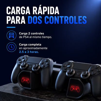 Base Cargadora y Refrigerante DOBE para PS4 | Ventilador + Carga Dual | PS4, Slim y Pro