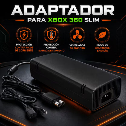 Fuente de Poder Genérica Xbox 360 Slim | Voltaje Automático Indicador LED