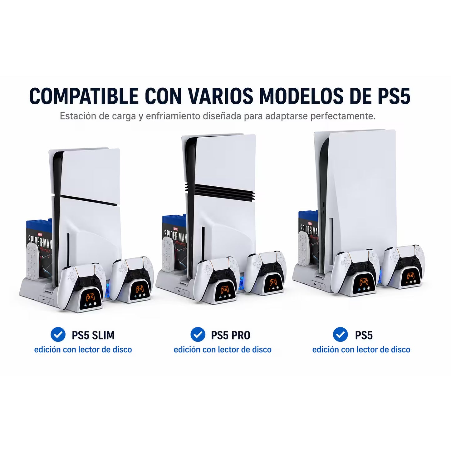 Base Cargadora y Refrigerante DOBE para PS5 - vista 5 base de carga