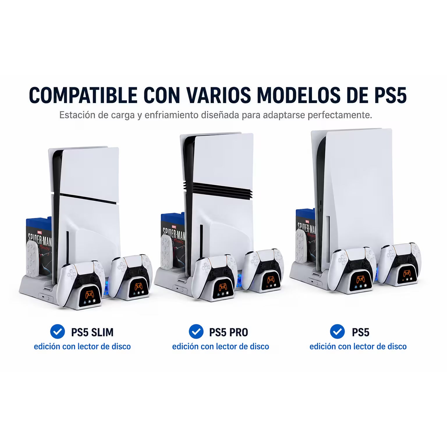 Base Cargadora y Refrigerante DOBE para PS5 - vista 5 base de carga
