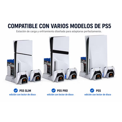 Base Cargadora y Refrigerante DOBE para PS5 - vista 5 base de carga