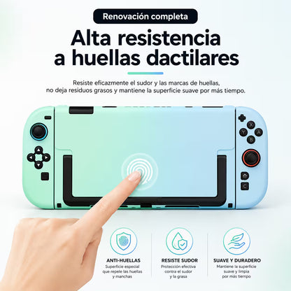Carcasa Acrílica Nintendo Switch 2 – Degradado Verde Menta & Azul | Split Design