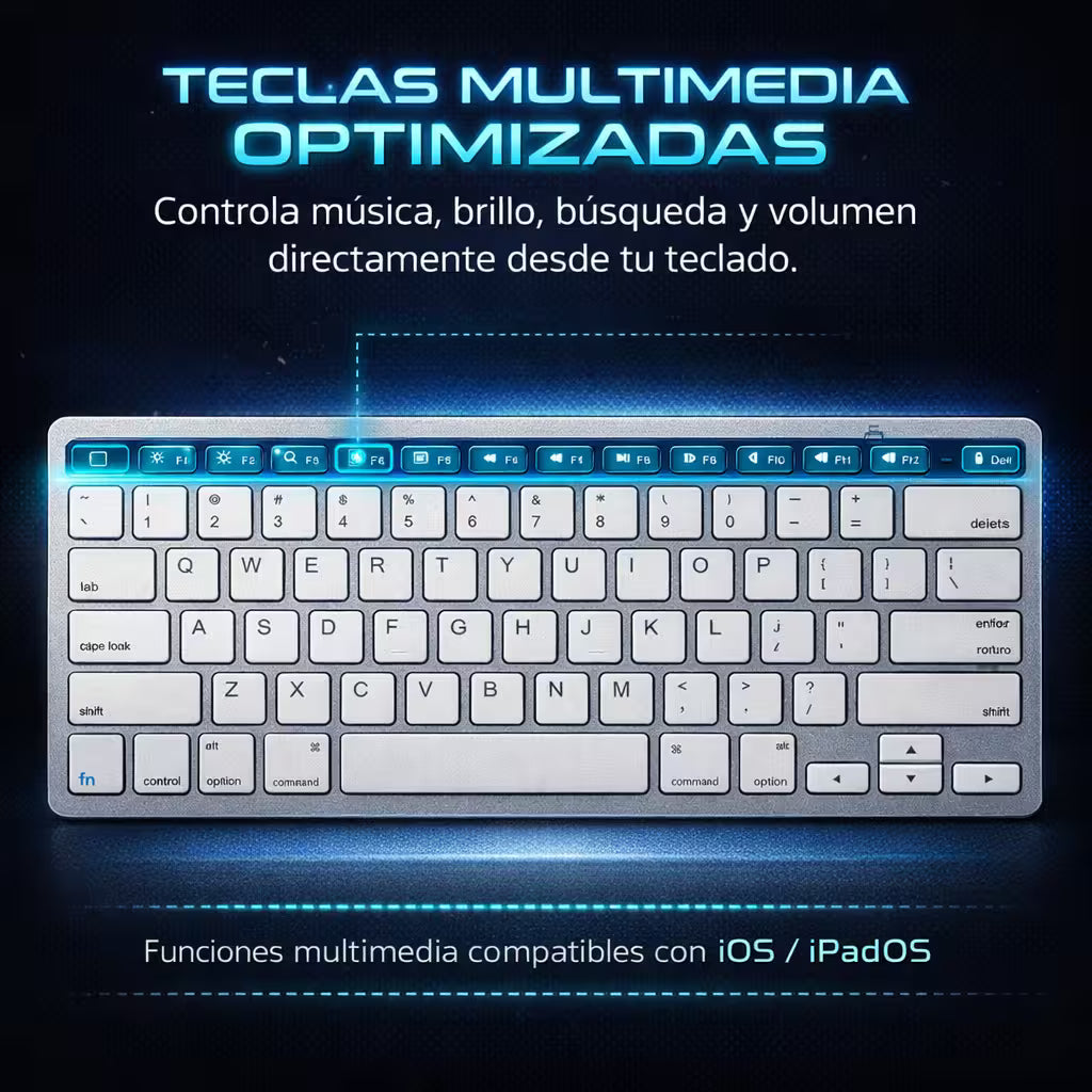 Combo Teclado Mouse Inalámbrico AOAS WB-8066 Blanco - Slim 2.4G Ergonómico 10m