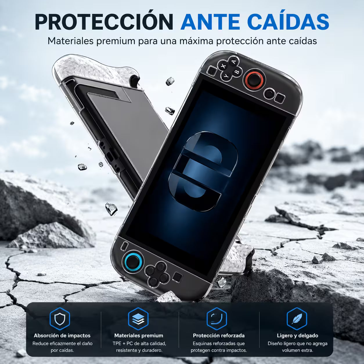 Carcasa Protectora Nintendo Switch 2 | Acrílica Transparente Crystal Clear