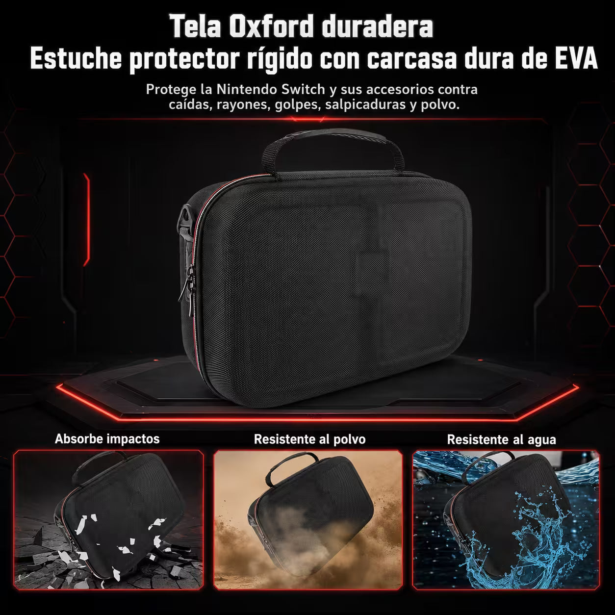 Maleta Viajera Nintendo Switch 1, OLED — Gran Almacenamiento | EVA + Nailon