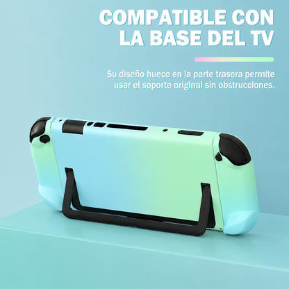 Carcasa Acrílica Nintendo Switch 2 – Degradado Verde Menta & Azul | Split Design