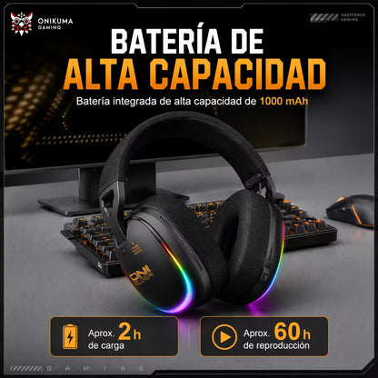 Audífonos Gamer Inalámbricos Onikuma GT805 - vista 8 diadema gamer audífonos
