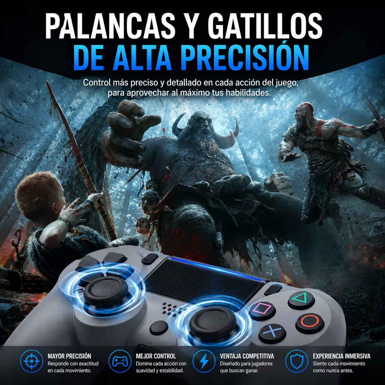 Control Genérico Inalámbrico PS4 - Edición Camuflado Rojo | Bluetooth Vibración Dual PlayStation 4