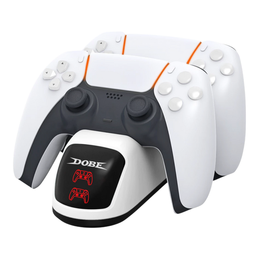 Base de Carga Rápida DOBE PS5 - Cargador Dual Controles DualSense PlayStation 5