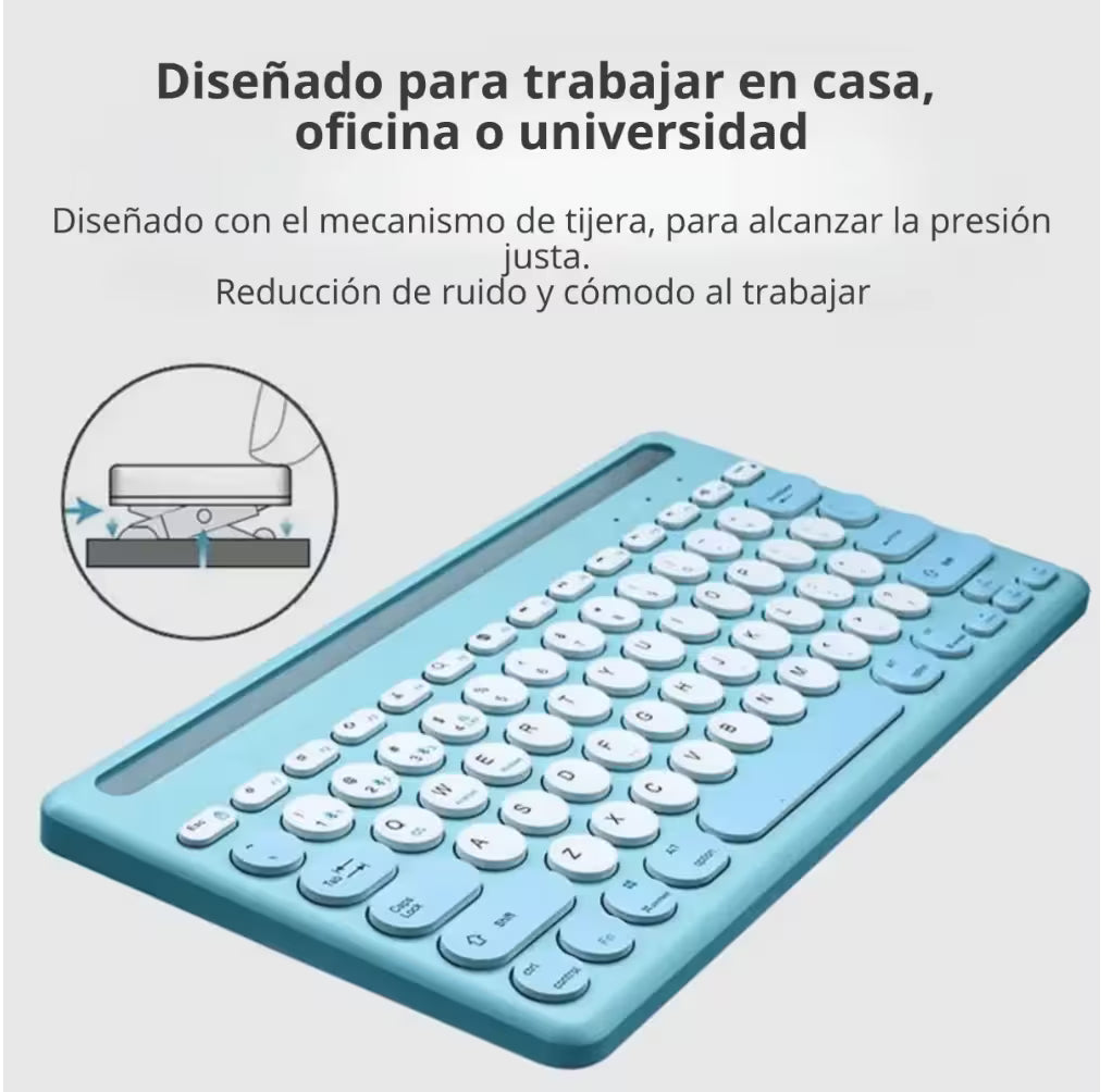 Combo Teclado y Mouse Inalámbrico AS-211 - Morado | Triple Conexión BT+2.4G 78 Teclas USB-C 40H