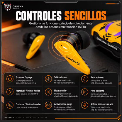 Audífonos Gamer ONIKUMA TX616 Bluetooth 5.4 + 2.4GHz con ENC y Estuche de Carga