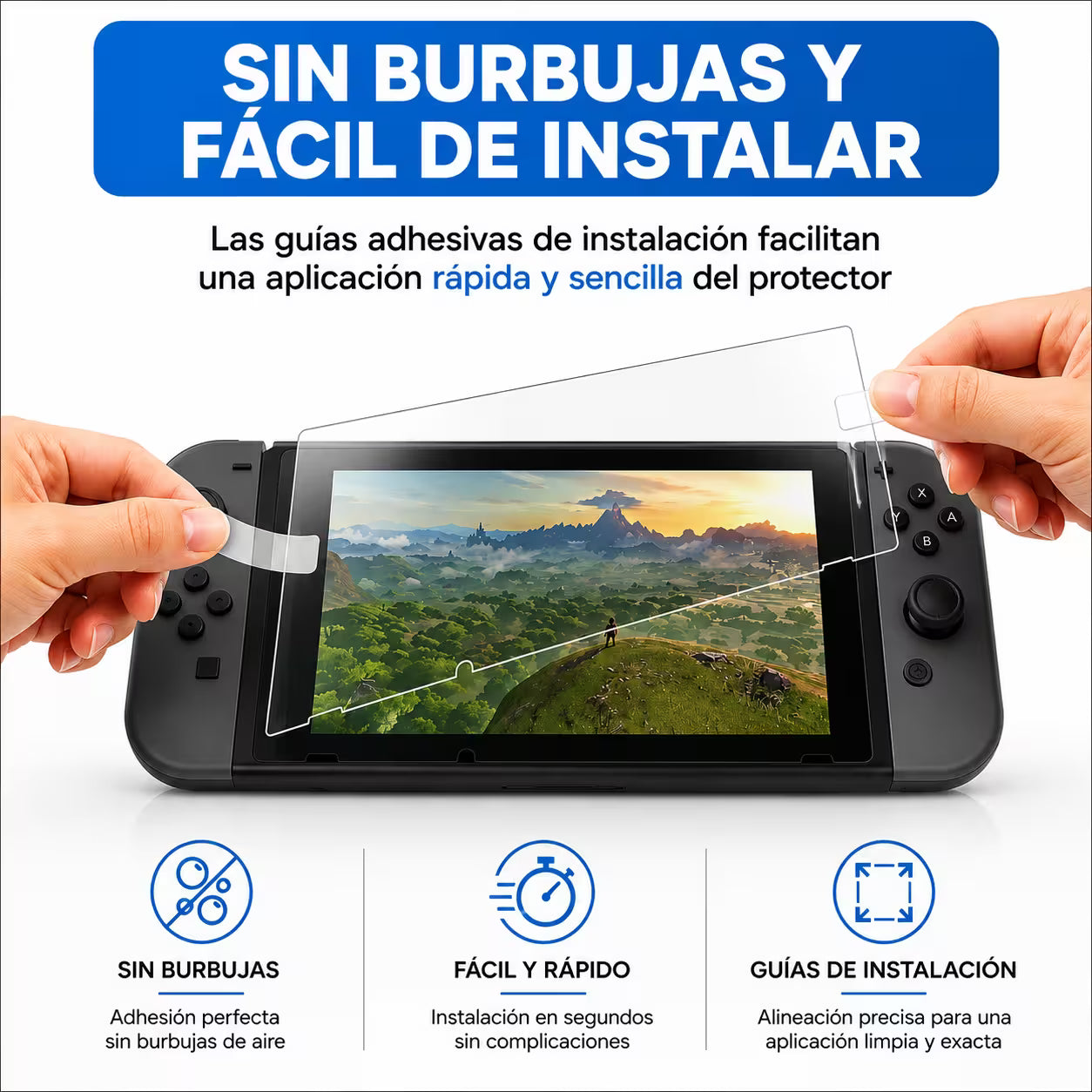 Vidrio Templado Nintendo Switch 1 – Protección 9H Ultra Claro