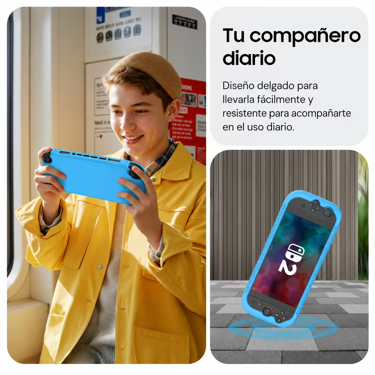 Funda de Silicona Nintendo Switch 2 | Alta Densidad Color Azul