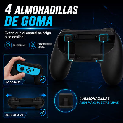 Soporte Controller Grip para Joy-Con Nintendo Switch | Ergónomico Antideslizante