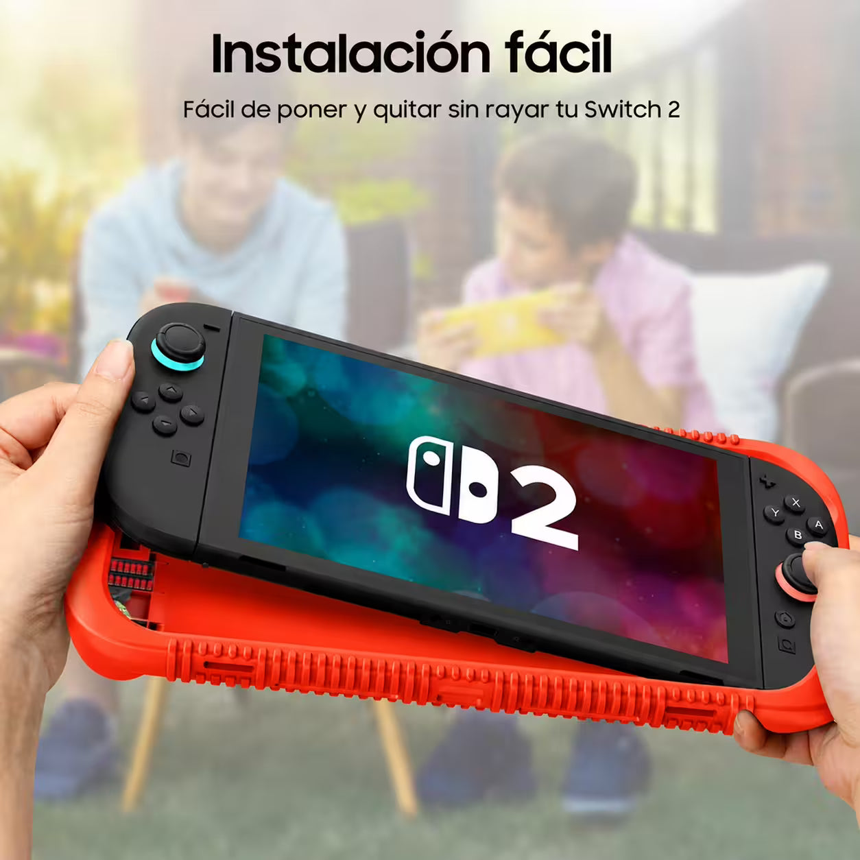 Funda de Silicona Nintendo Switch 2 | Alta Densidad Color Rojo