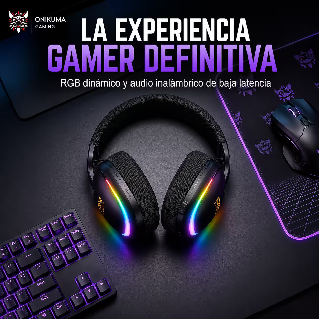 Audífonos Gamer Inalámbricos Onikuma GT805 - vista 9 diadema gamer audífonos